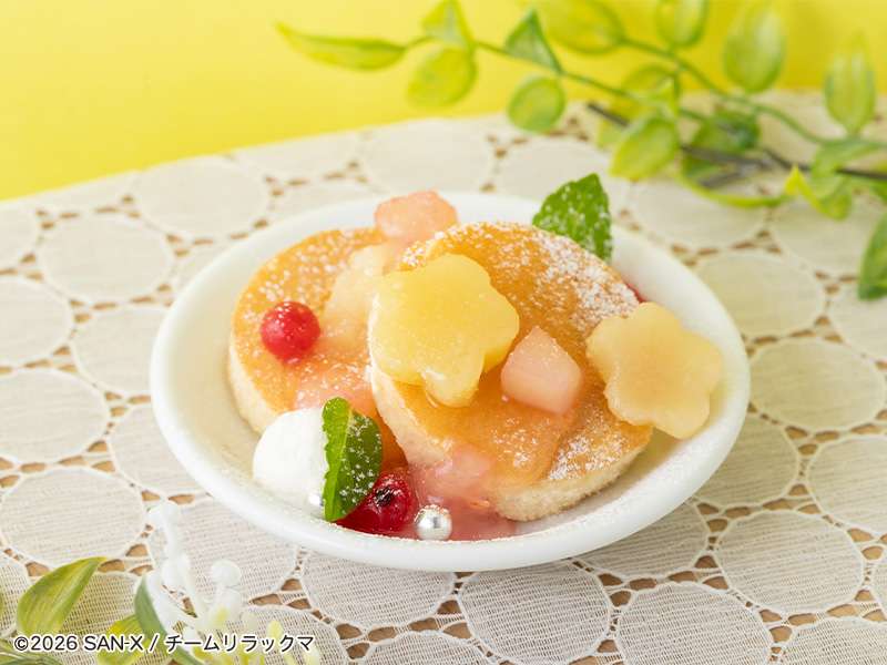 桃のパンケーキ